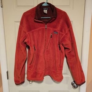 RARE Patagonia R4 Fleece Zip-Up Jacket Red 2009 Size L 36104